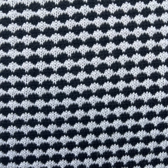 Black & White Checked Boat Neck top - Picture 5 of 7
